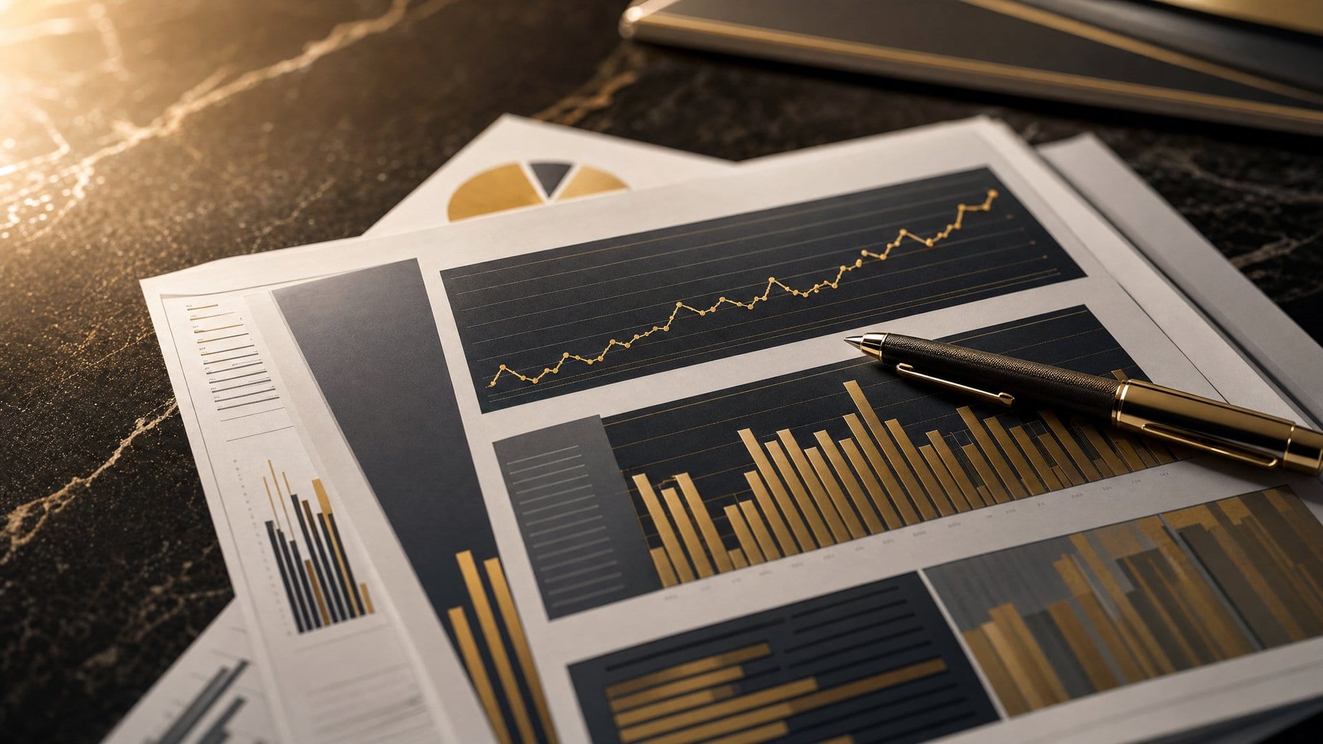 Financial data charts showing market pricing trends